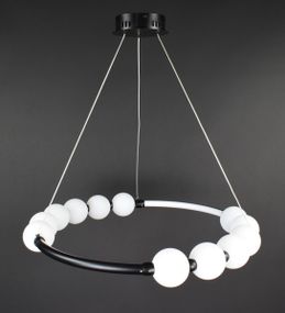 Люстра світлодіодна підвісна LED світильник для квартири на стелю лед 27725 Чорний 25-140х62х62 см.