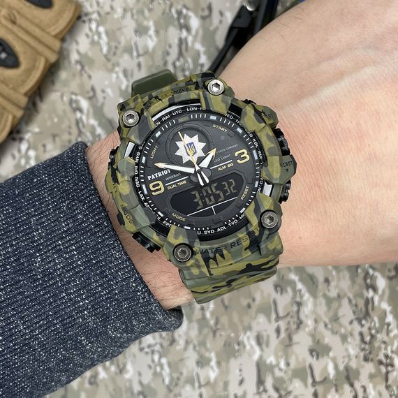 Годинник наручний Patriot 001CMGRPO Поліція Зелений камуфляж + Коробка. | Зображення 2