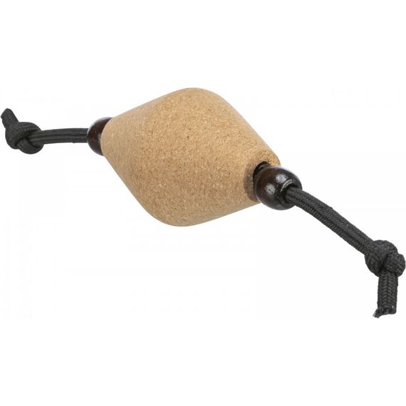 Іграшка Trixie для котів М яч для регбі на шнурку CityStyle пробка/дерево бежевий/чорний d:4*17см | Зображення 1