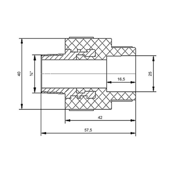 Муфта PPR Blue Ocean 25х3/4" ЗР SD00006383 | Зображення 1