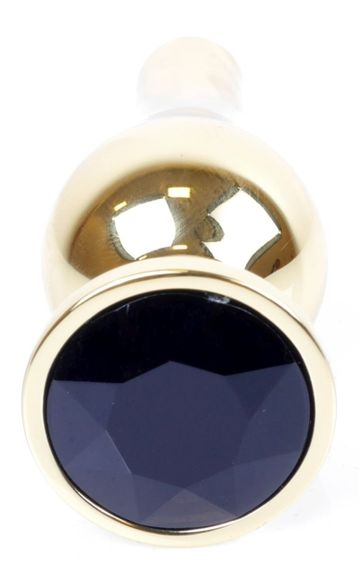 Анальний затор Boss Series - Jewellery Gold BUTT PLUG Black, BS6400065 Sex Aura | Зображення 1