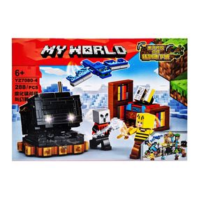 Конструктор для дітей Minecraft 288 деталей Ігровий набір конструктор Майнкрафт для дітей від 6 років