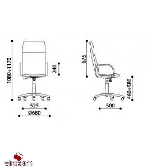 Кресло Новый Стиль NADIR steel chrome comfort (Кожа Люкс LE) | Зображення 5