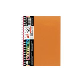 Блокнот А5 АП-1509(Orange) 120 листов, пружина сбоку