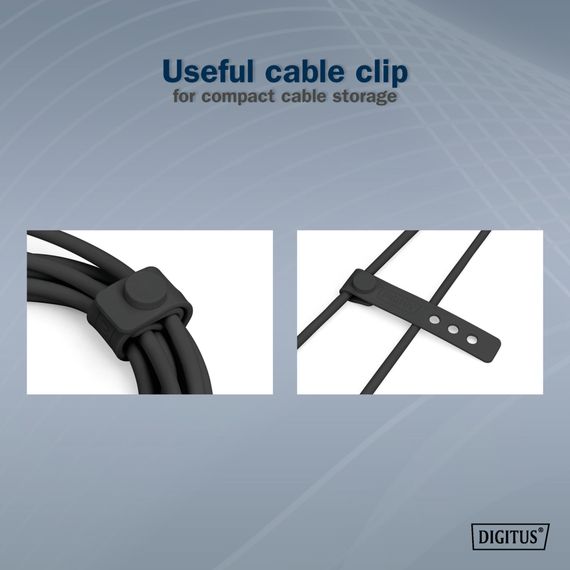 Дата кабель USB-C to USB-C 2.0m USB 4.0 Gen2 20G 240W 8K silicone black Digitus (AK-300344-020-S) | Зображення 5