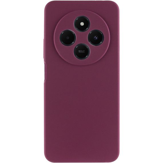 Чохол Silicone Cover Lakshmi Full Camera (AAA) для Xiaomi Redmi 14C / Poco C75 Бордовий / Plum | Зображення 2