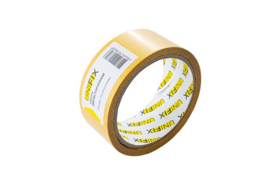 Лента клейкая двухсторонняя на полипропиленовой основе 38мм*10м UNIFIX | Зображення 1