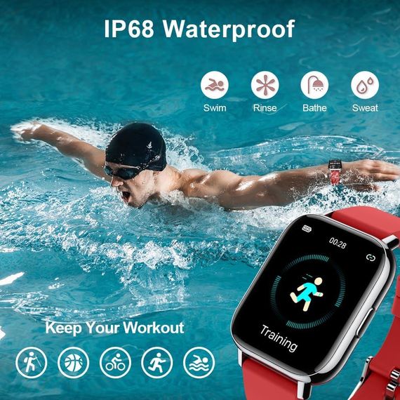 Розумний годинник Ordtop Red - ваш фітнес-партнер на кожен день | Зображення 4