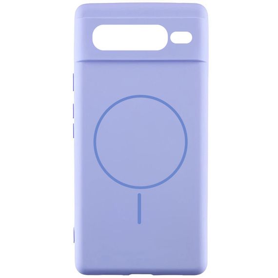 Чехол Silicone Cover Lakshmi Full Camera (AA) with Magnetic Fit для Google Pixel 7 Pro Сиреневый / Dasheen