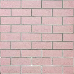 Панель стеновая 70*70cm*5mm розовий кирпич с серебром (D) SW-00001501