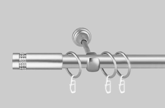 Карниз для штор однорядний металевий 19 мм, Хантос Сатин 300 див.