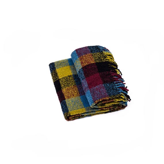 Плед Home Line 66184 Україна 140x200  Вовна, Поліестер Червоний, Синій, Жовтий