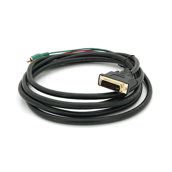 Кабель DVI (тато)-3RCA (тато),3m,2 ферит,Black,ОЕМ | Зображення 1