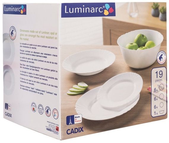 Столовый сервиз Luminarc CADIX L0300, 19 предметов, на 6 персон | Зображення 9