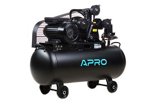 Компресор трициліндровий ремінний OFBD-100X 8Бар 3.0 кВт 530 л/хв 100 л (2 крани) + Олія 0,8 л APRO