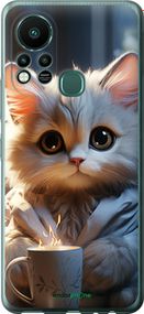 Чохол на Infinix Hot 11S Білий кіт "5646u-2757-2448"