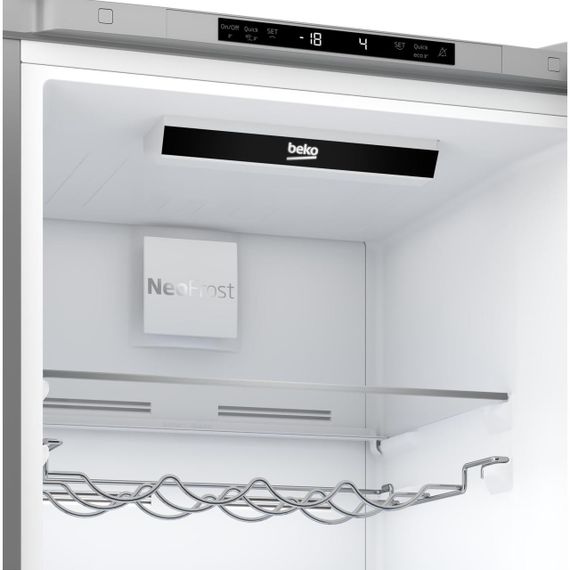 Холодильник з нижньою морозильною камерою BEKO RCNA366I30XB, 186х67х60см, 2 двері, A++, NF, нержавіюча сталь (RCNA366I30XB) | Зображення 3