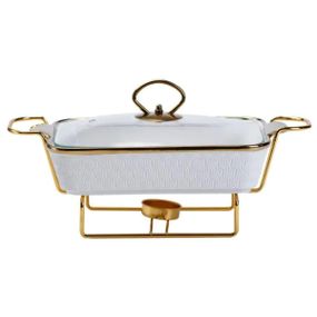 Марміт порцелянаовий на 1 літр на металевій підставці HP1013