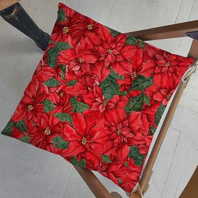Подушка на стул с завязками Рождественник 40x40x4 см (PZ_23NG011)