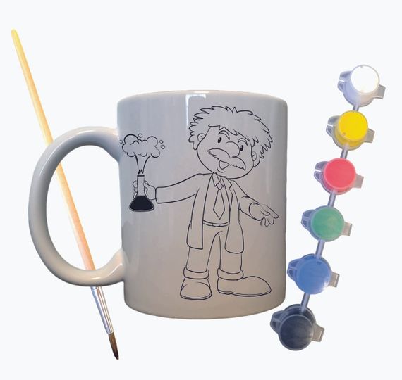 Набір для творчості кружка розмальовка "Урок хімії" 330 мл біла | Зображення 1