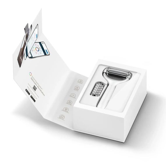 Электронный роллер для лица и тела с микроиглами GESKE MicroNeedle Face&Body Roller 8в1 gray, Белый | Зображення 8