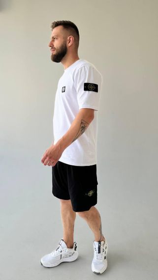 Чоловічий літній костюм Stone Island білий | Зображення 2