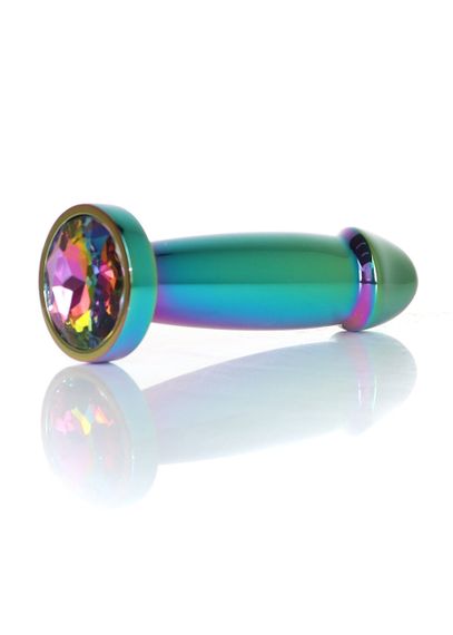 Анальная металлическая лопатка Plug-Jewellery Multicolour Penis PLUG- Clear S sexstyle