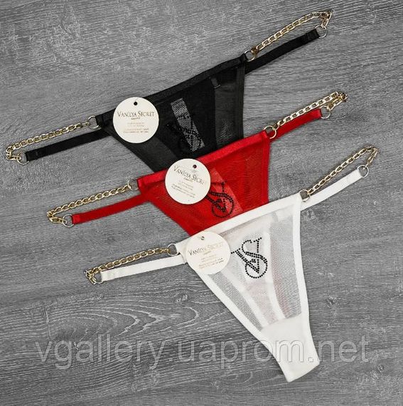 Жіночі стрінги на ланцюжку Vanilya Secret зі стразами, жіночі стрінги Ваніла Сікрет, стрінги на ланцюжку | Зображення 3