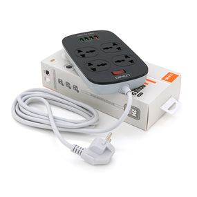Сетевой фильтр LDNIO SC4407.4 Розетки + 4 USB,2м,сечение 3х0.75мм,White,Box