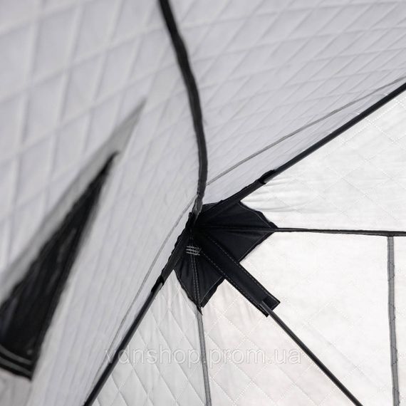 Намет зимовий утеплений "куб" 210х210х210 для рибалки туризму кемпінгу та подорожей Сірий LU-BD18G | Зображення 1