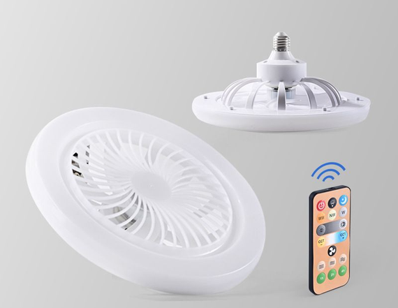 Лампа-вентилятор SV Led multicolor 26см 30Вт із пультом 220В Сірий (sv3896gre) | Зображення 2