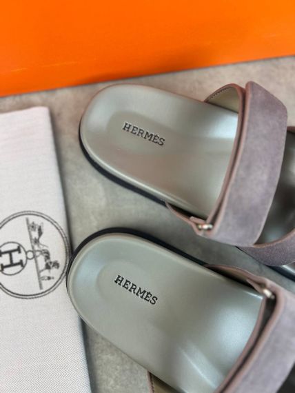 Сланці Hermes Chypre beige чоловічі бежеві ob415 | Зображення 5