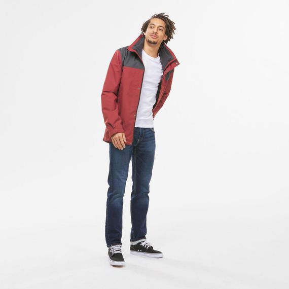 Куртка чоловіча SH100 для трекінгу 3 в 1 водонепроникна до 0°C червона - S. | Зображення 1