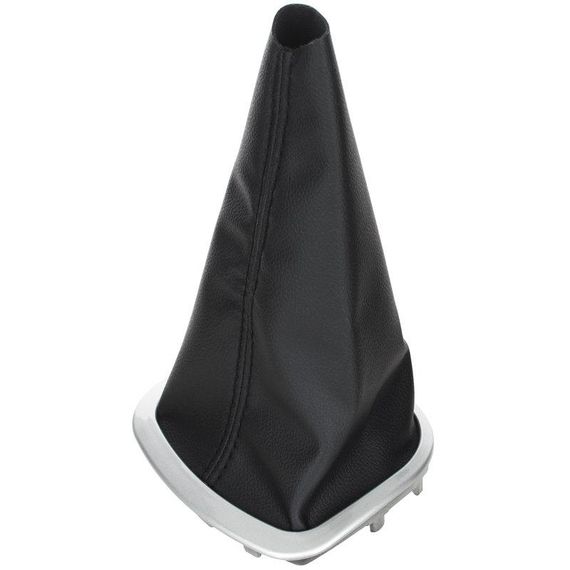 Renault Clio III (05-12) чехол ручки переключения передач КПП + рамка сильвер (матовый хром), рено клио 3