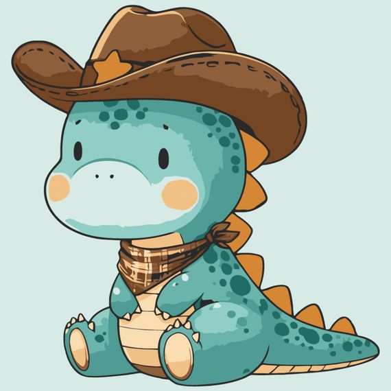 Картина по номерам "Шериф Динозаврик" 15583-AC 30х30 см