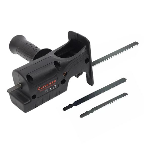 Насадка лобзик на дриль зі швидкознімним механізмом + 3 полотна / Сабельна пилка / Адаптер для електродрилі | Зображення 2