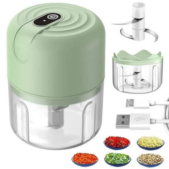 Мини-измельчитель портативный Portable Food Processor Зеленый