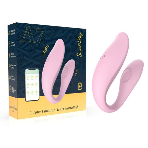 Вібратор - Erospace Sweet Play C-Type Vibrator App Control A7 Sex Aura