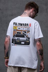 Оверсайз Футболка З Принтом Without Fujiwara White