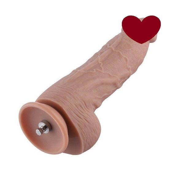 Гибкий фаллоимитатор для секс-машин Hismith 9.25″ Silicone Dildo, система KlicLok Sex Aura
