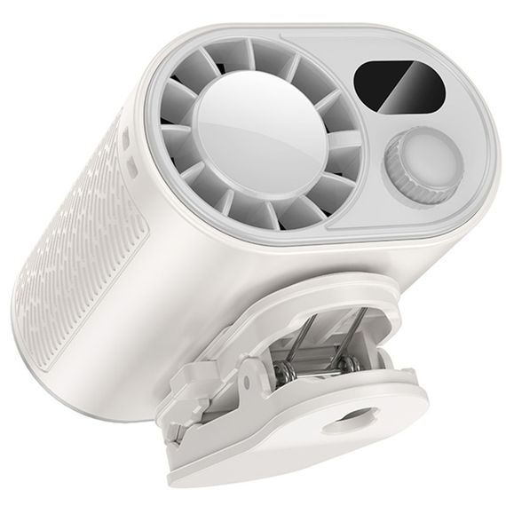 Портативний вентилятор Hoco HX609 handheld folding fan 3600 mAh White | Зображення 3