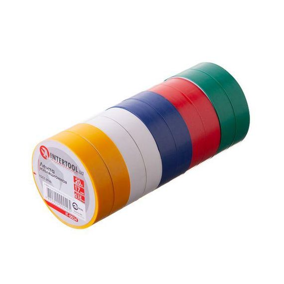 Стрічка ізоляційна 20 м кольорова INTERTOOL IT-00241 | Зображення 1