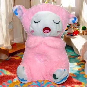 Игрушка мягкая дышащая музыкальная Зверек Розовый