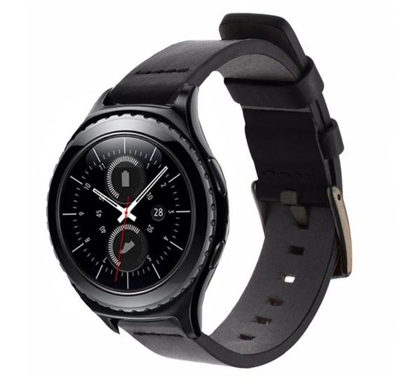 Кожаный ремешок Primo Classic для часов Samsung Gear S2 Classic (SM-R732 / SM-R735) - Black