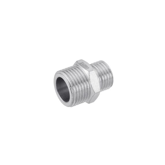 Ніпель перехідний Karro 3/8"х1/4" ЗЗ нікельований KR-3114