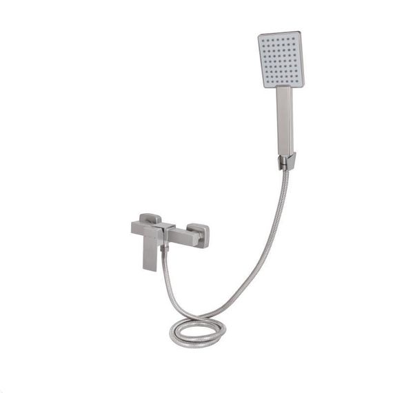 Смеситель для душа Lidz Kubis 010 (с душевым гарнитуром) (k35) LDKUB010NKS28535 Nickel