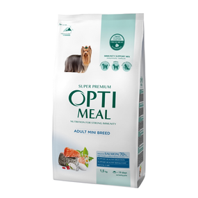 Сухий корм Optimeal Adult для дорослих собак маленької породи, лосось 1.5кг