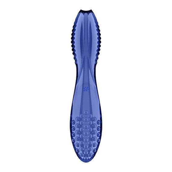 Двосторонній скляний дилдо Satisfyer Dazzling Crystal 2 Blue Sex Aura | Зображення 2