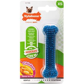 Игрушка для собак Nylabone Moderate Chew Dental Bone, 9.5 см