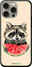 Чохол на iPhone 15 Pro Max Єнотик з кавуном "4605b-3098-2448"